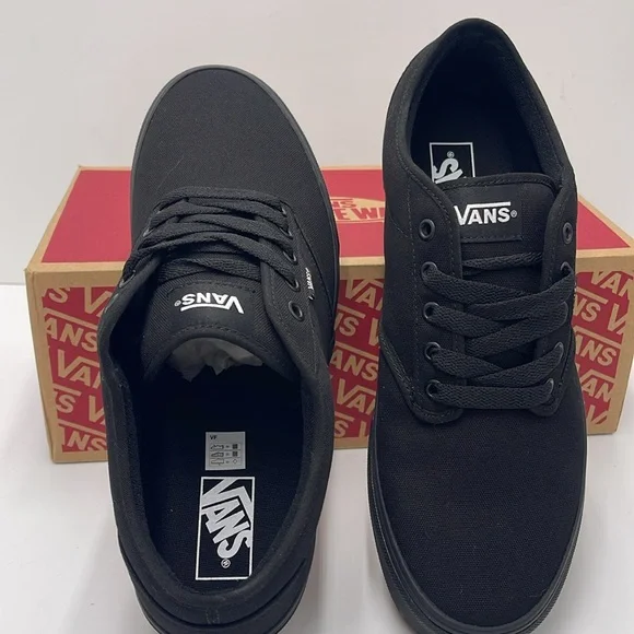 Vans Men's Black Canvas Sneakers Atwood (Canvas) Black/Black
VN000TUY186 - Picture 12 of 16